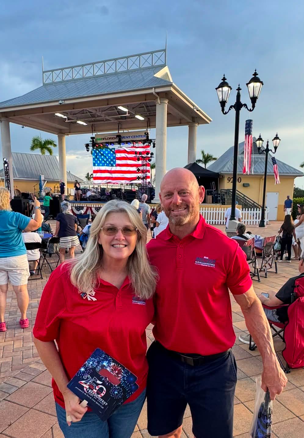 Rick Meltzer and supporter at a Port St. Lucie community event